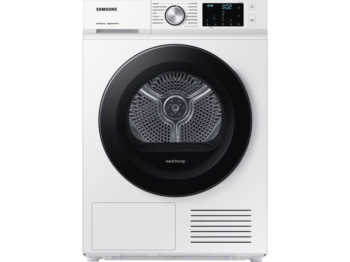 Máquina de Secar Roupa SAMSUNG DV90BBA245AW (9 kg - Bomba de Calor - Branco)