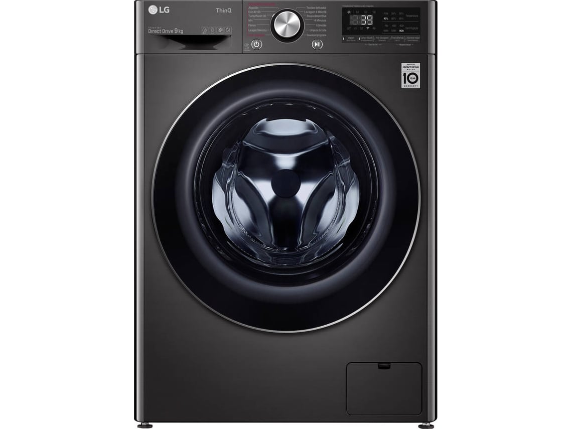 b89a6b56f226472f1109de55c4ab2ecb7c9e09c9 Máquina de Lavar Roupa LG F4WV9009P2B (9 kg - 1400 rpm - Preto) - Image 1