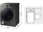 Máquina de Lavar e Secar Roupa SAMSUNG WD90TA046BX/EP (6/9 kg - 1400 rpm - Inox) - Image 3